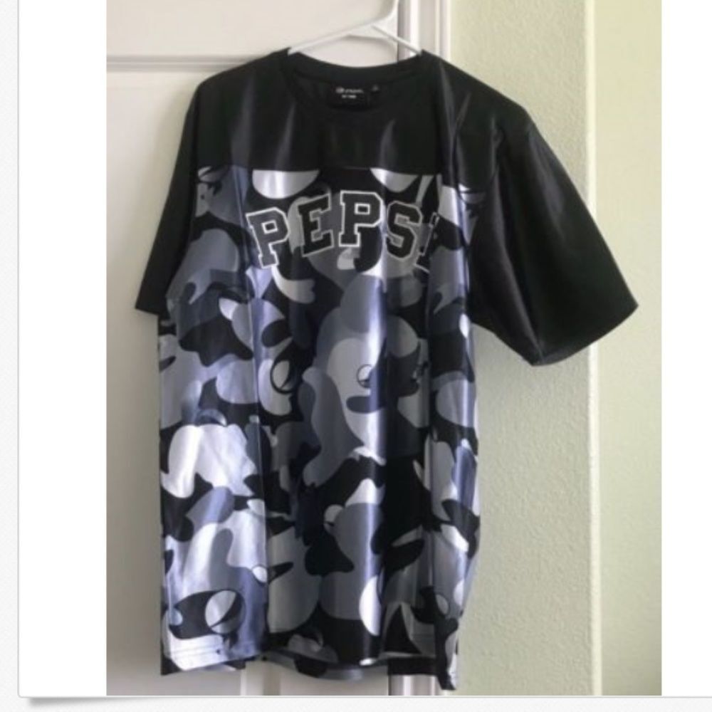 Pepsi Mens Camo Jersey Style Shirt